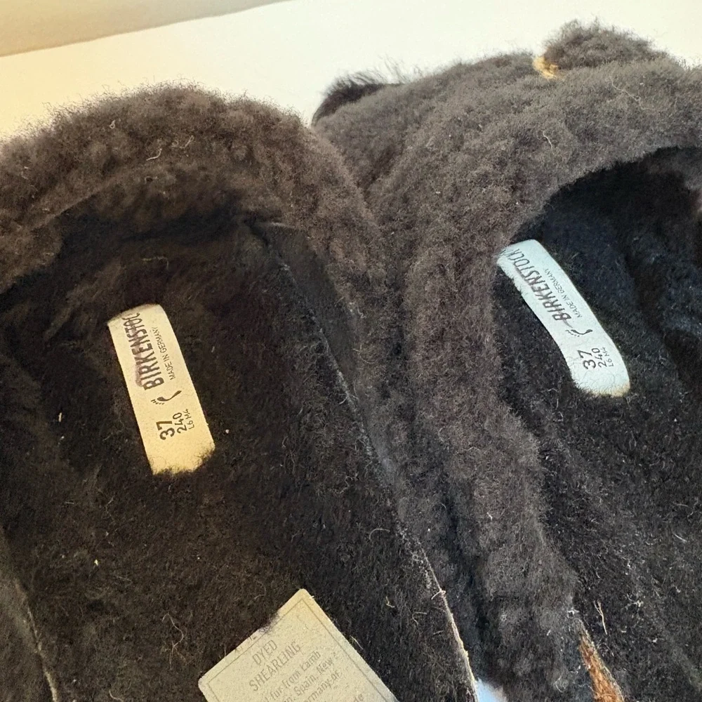 NWT Birkenstock Arizona Big Buckle Shearling Sandals Size 37